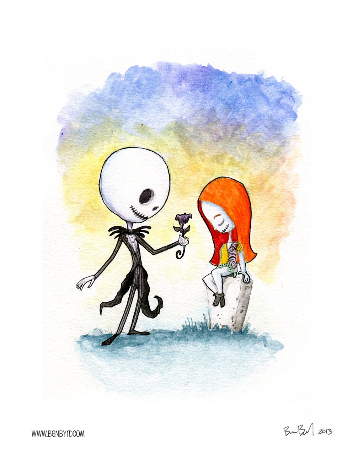 Jack and Sally Watercolor