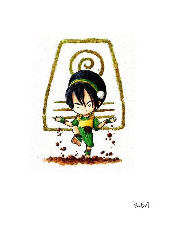 Sticker Choose Size /& Color Earthbender Decal Avatar the Last Airbender Toph