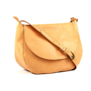 Tan Leather CROSSBODY BAG, perfect gift for her