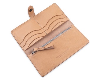 Full grain NATURAL LEATHER WALLET