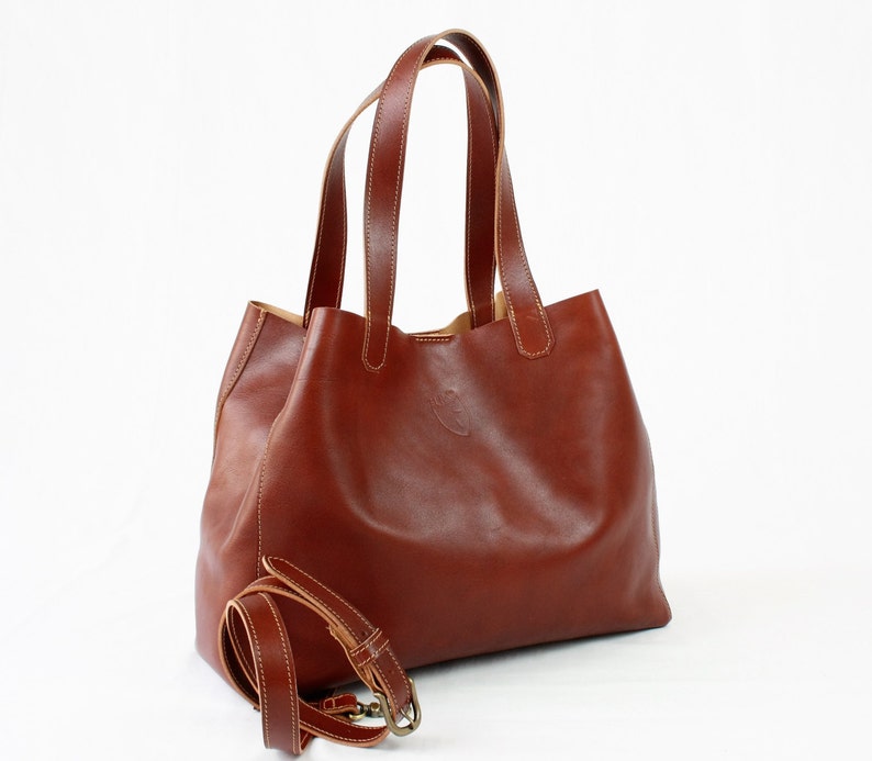 Leather Crossbody woman bag, handmade in Italy image 4