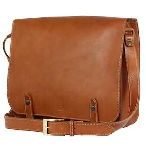 Leather laptop bag for men