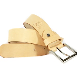 Men&#39;s NATURAL LEATHER classic BELT for men,without seams, 3,5 cm