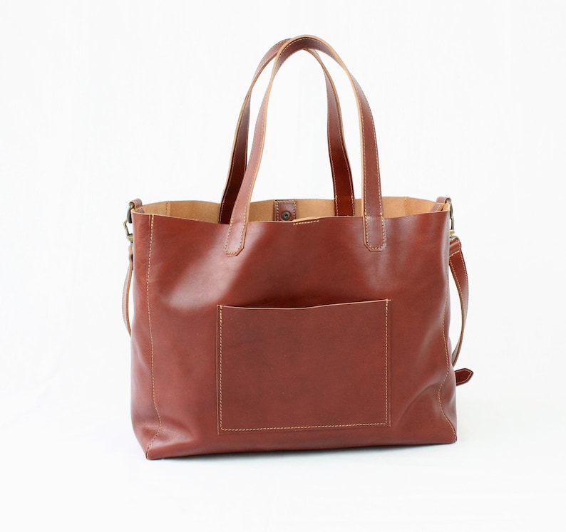 Leather Crossbody woman bag, handmade in Italy image 2