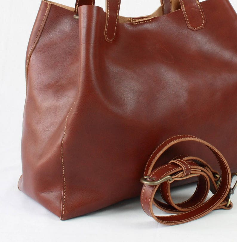 Leather Crossbody woman bag, handmade in Italy image 9