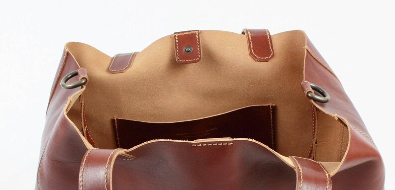 Leather Crossbody woman bag, handmade in Italy image 8