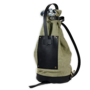 BOHO chic canvas and LEATHER BACKPACK, perfect for travelling