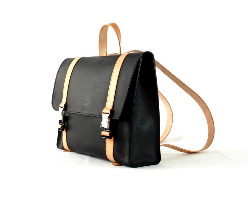 vintage style leather backpack