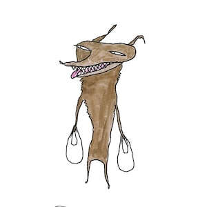 May include: A cartoon illustration of a brown wolf with a toothy grin, carrying two white shopping bags. The text "SHOPPEN WOLF" is written below the wolf.