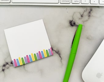 Colored Pens Sticky Note | Stationery | Memo Pad