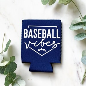 Baseball Vibes Can Cooler | Multiple Colors Available | Lettering Color Options