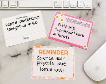 Reminder Labels | Classroom Management | Classroom Labels