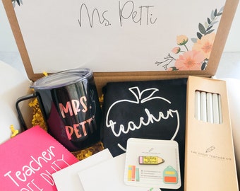 Teacher Gift Box | Personalized Teacher Gift Set | Teacher Gift | Teacher Appreciation | Personalized mug in Print