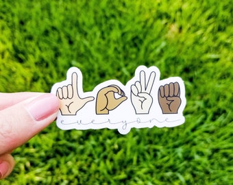 Love Everyone | Laptop Sticker | Water Bottle Sticker