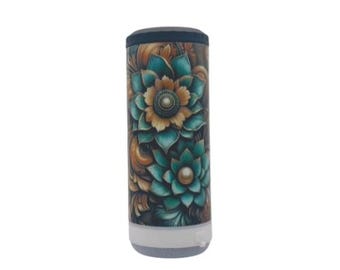 Western Floral 4 in 1 can cooler with bluetooth speaker