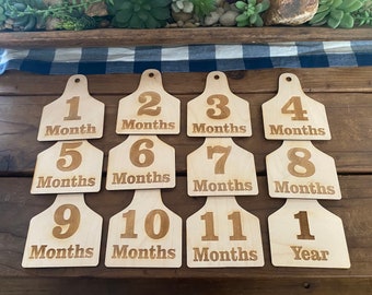 Cow tag baby milestones