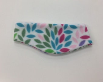 Double-Layer Fleece Ear Warmer, Vibrant Floral Pattern