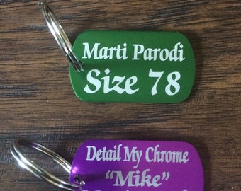 Engraved Aluminum Horse Blanket ID Tag – Personalized Name or Size Tag with Split Ring for Turnout & Stable Blankets