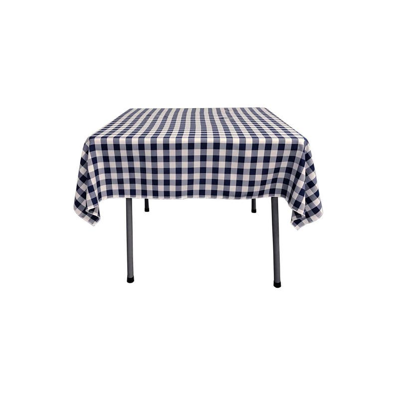 Checkered Square Tablecloth 52 by 52inches And/or 58 by 58inches. Made in the USA. Etsy
