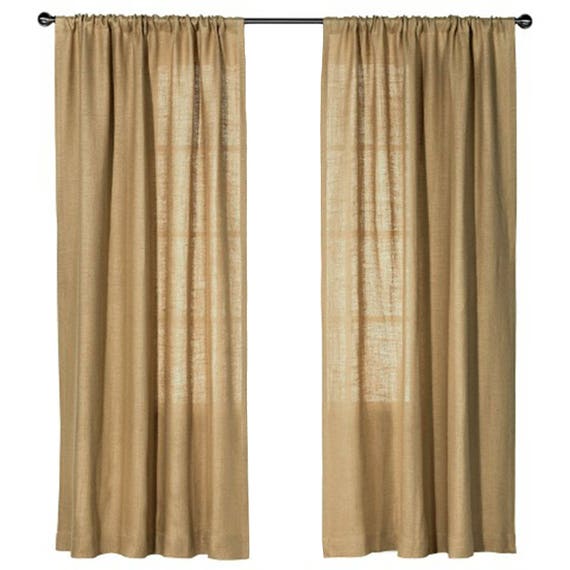 Pack1 Burlap window curtain panel 72 Inches X 58 Inches. Made Etsy