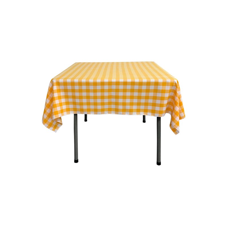 Checkered Square Tablecloth 52 by 52inches And/or 58 by 58inches. Made in the USA. Etsy
