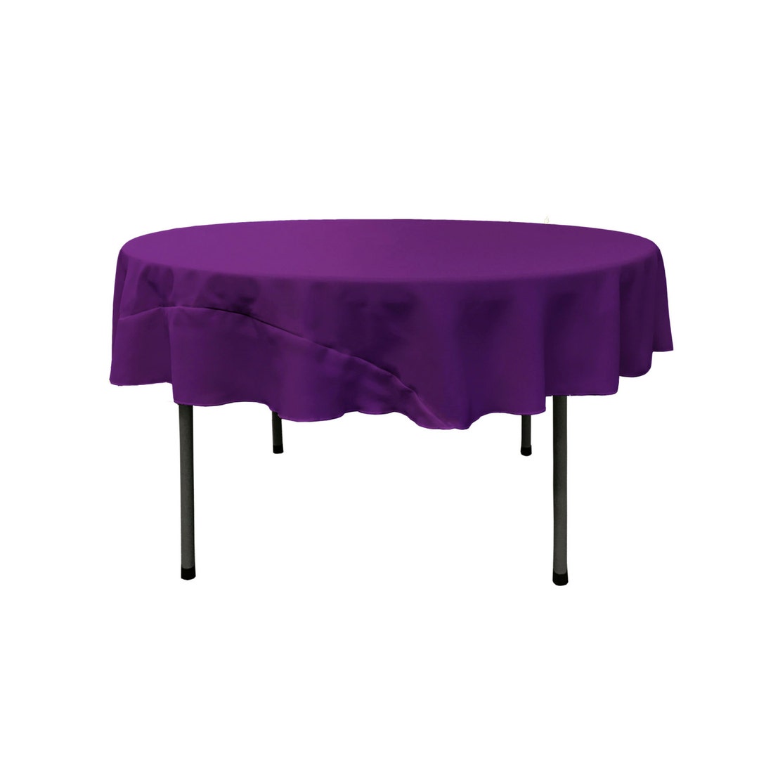 LA Linen 72 Round Polyester Poplin Tablecloth . Made in Etsy