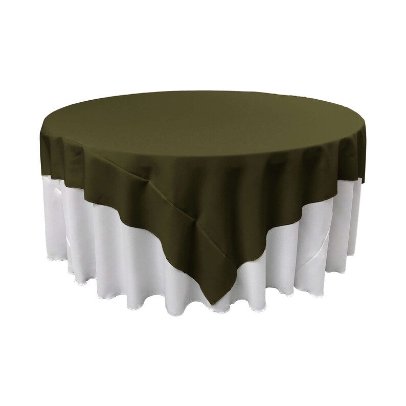 Made in USA LA Linen Square Polyester Poplin Tablecloth 72 x 72