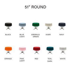 LA Linen Polyester Poplin Tablecloths, Round Tablecloth, Square Tablecloth, Rectangular Tablecloth, Reusable Cloth Tablecloth. Made in USA