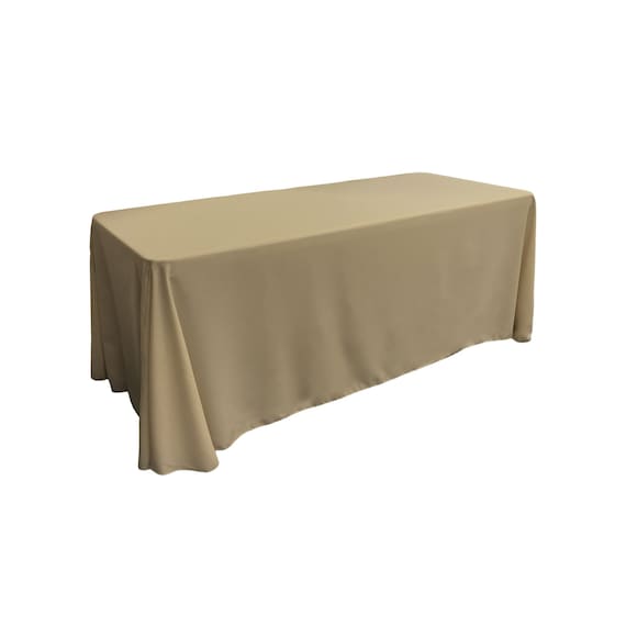LA Linen Polyester Poplin Rectangular Tablecloth 60 by 84-Inch Made in USA