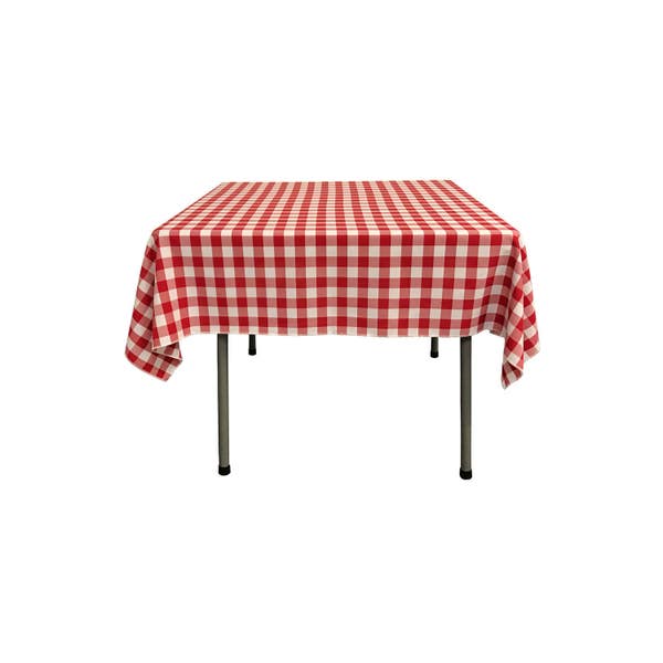 Checkered Square Tablecloth 52 by 52-Inches and/or 58 by 58-Inches. Made in the USA.