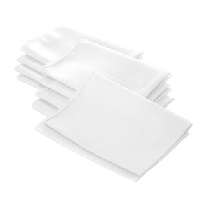 LA Linen Polyester Poplin Napkins 18-Inch by 18-Inch, Pack-10 White