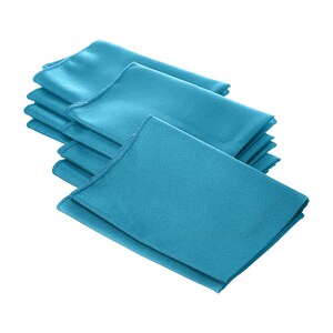 LA Linen Polyester Poplin Napkins 18-Inch by 18-Inch, Pack-10 Turquoise