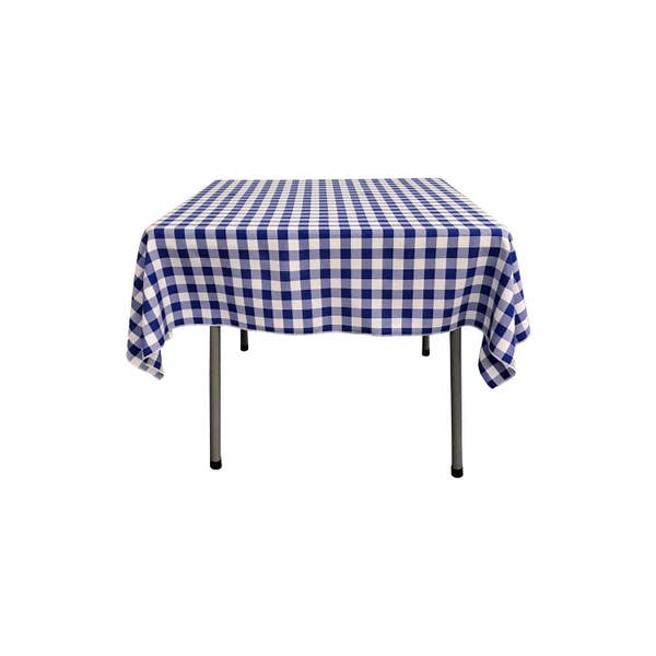 Checkered Square Tablecloth 52 by 52-Inches and/or 58 by 58-Inches. Made in the USA.