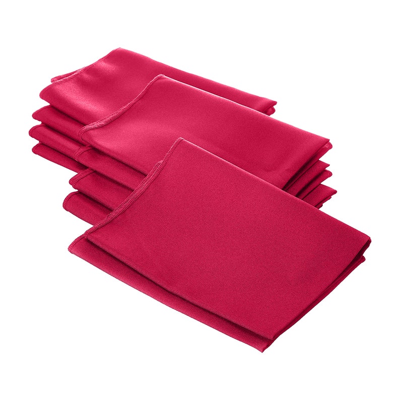 LA Linen Polyester Poplin Napkins 18-Inch by 18-Inch, Pack-10 Fuchsia