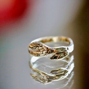 Leaf & Twig Sterling Silver/Brass Stackable Ring/Stacking Rings/ Stackable Leaf Rings image 3