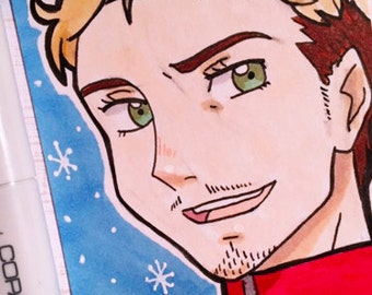 Christophe - YOI - Original ACEO Sketch Card