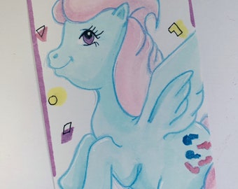 My Little Pony Wind Whistler Original Illustration Sketchcard Drawing ACEO