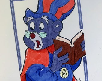 Gummi Bears Zummi Original Illustration Sketchcard Drawing ACEO