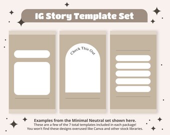 Instagram IG Story - Minimal Neutral Set DOWNLOAD