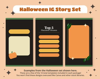 Instagram IG Fall Halloween Story Set DIGITAL DOWNLOAD