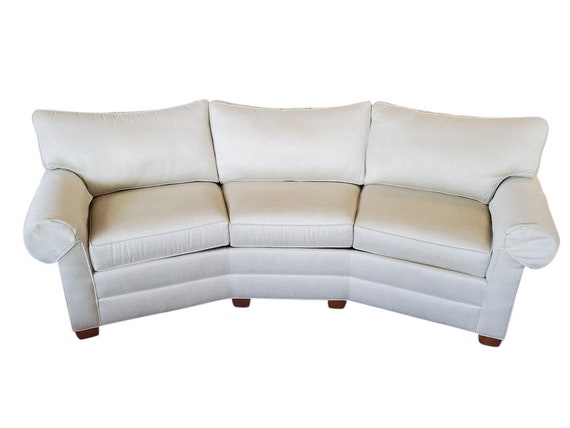ethan allen bennett leather reclining conversation sofa sectional