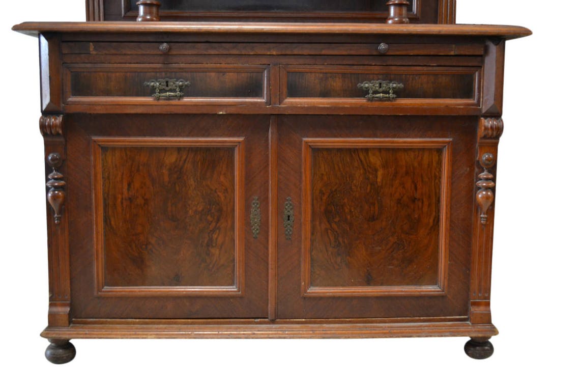 Antique Victorian Era Cupboard Walnut 91H - Etsy