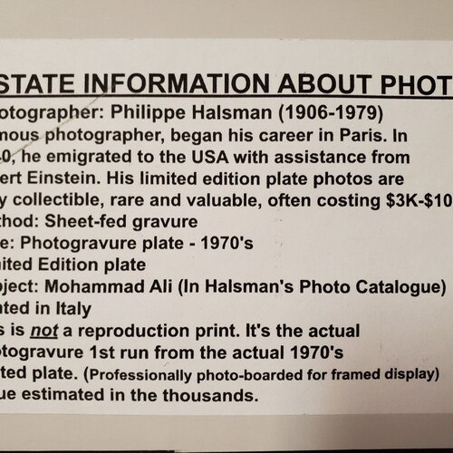 Muhammad Ali shops Image, Phillippe Halsman, Framed, Matted, 8×10, PA5394