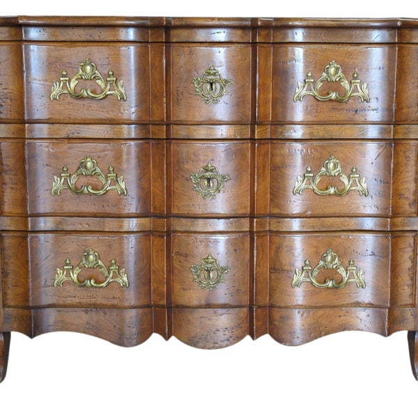 Vintage Louis XV Style 3 Drawer Chest, Double Arbalète, Walnut, 34″H, Read entire ad!!! Shipping not included in cost!!! PA6328MF