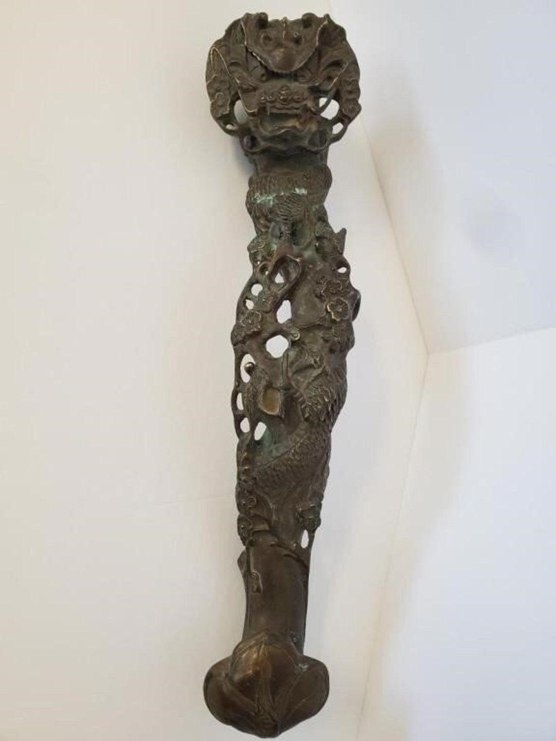 18th Century Chinese Bronze Dragon Ruyi, Ceremonial Scepter, 18 ...