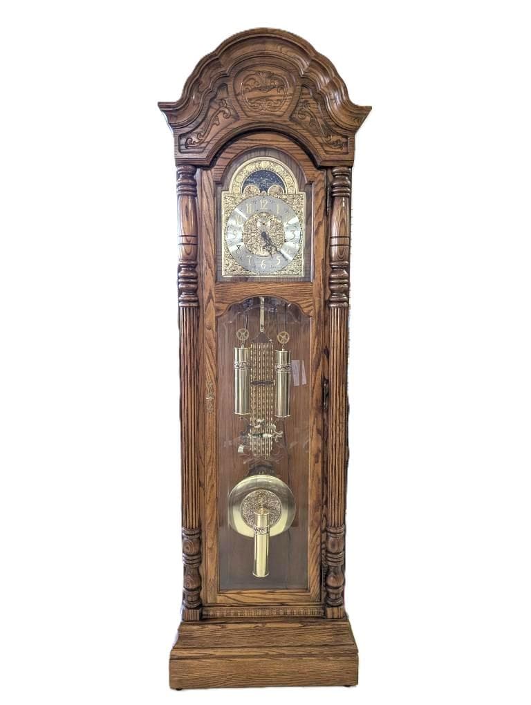 Howard Miller Grandfather Clock, Oak, Model#610-808, 88.5