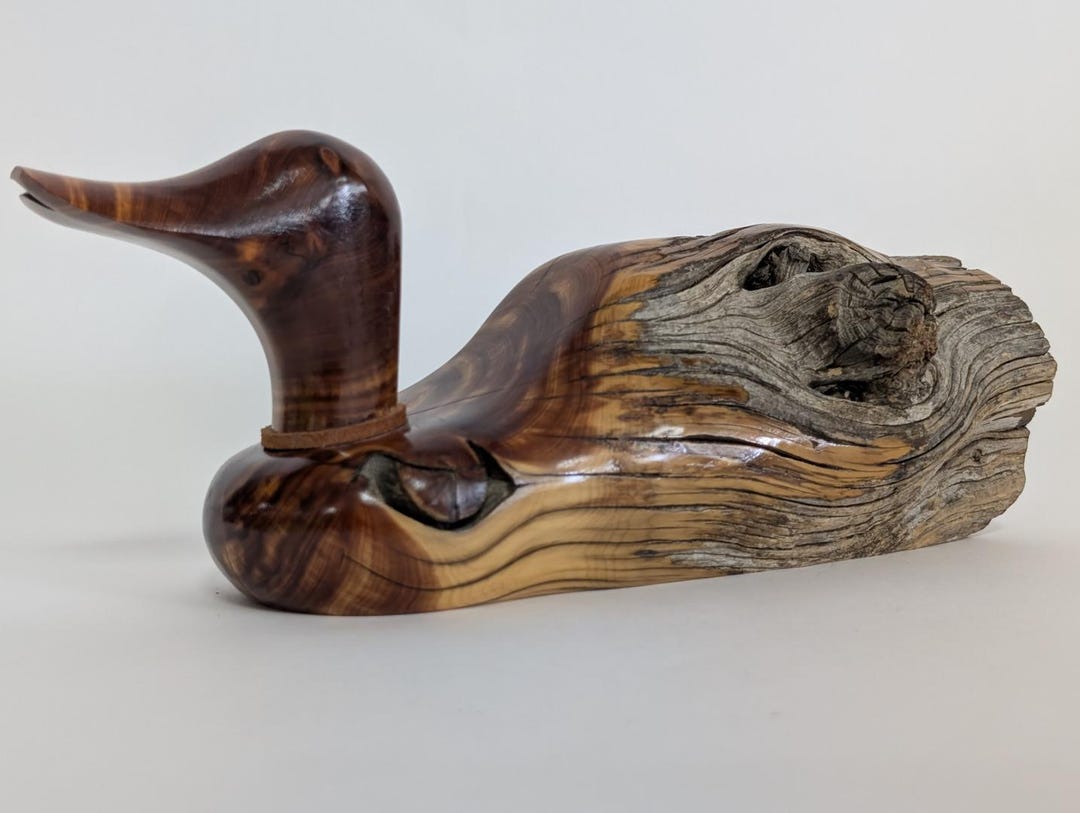 Tom Bergren Cedar Fence Post Duck, Rocky Mountain Rustic , 4"h, PA6697 ...