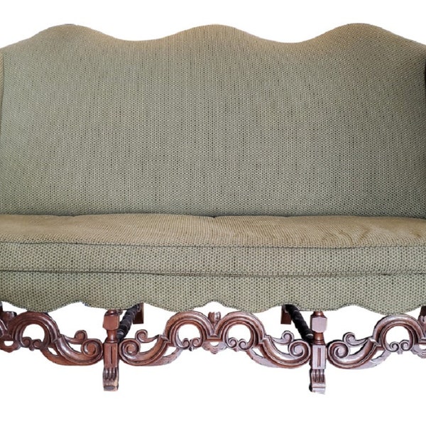 Antique French Style High Back Settee Circa 1920’s, 50.5″H, Read entire ad!!! Shipping not included in cost!!!, PA6066LB