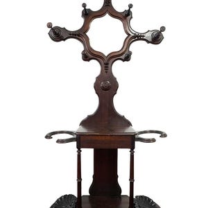 Antique Victorian Hall Stand, Hall Tree, Walnut, 83&quot;H, Read the Entire Ad!!!, PA6738MN