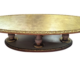 Very Cool Vintage Hollywood Regency Coffee Table, 72″L, Shipping/Delivery Cost Extra, Contact For Quote, PA6086EC